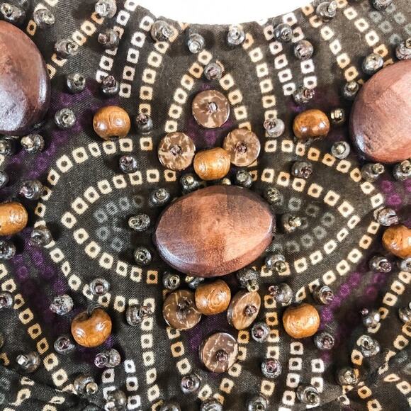 BCBGMAXAZRIA Halter Boho Indie Blouse Womens Size S - Picture 6 of 8